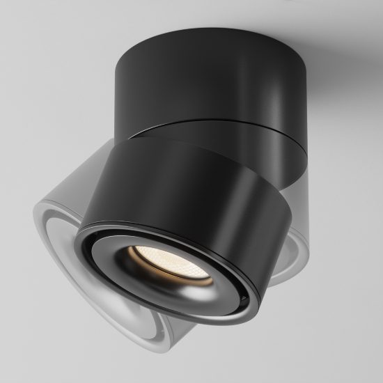 Maytoni yin faretto nero da soffitto led 15w 3000k orientabile
