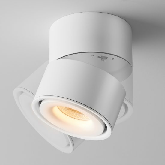 Maytoni yin faretto da soffitto led 15w 3000k orientabile per cucina bianco