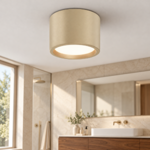 Maytoni hydra faretto da soffitto per bagno led 3000k ip44 oro opaco