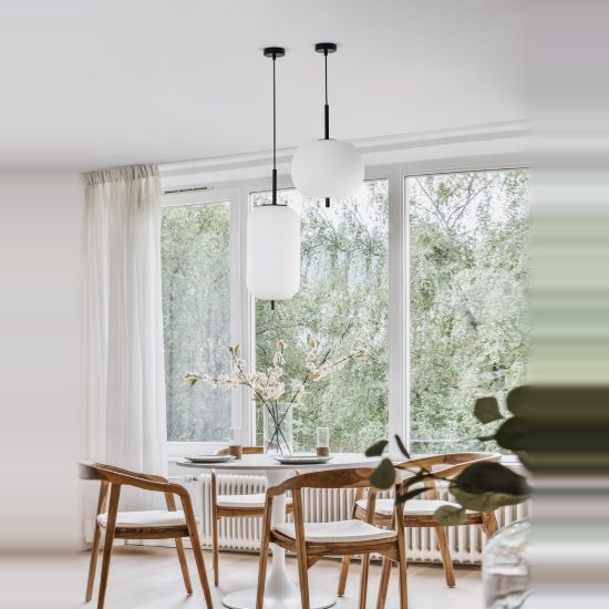 Lampada per cucina moderna a sospensione oliva opale e nero vetro