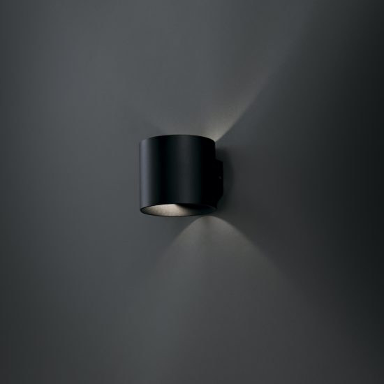 Applique moderna cilindro nero da parete maytoni rond