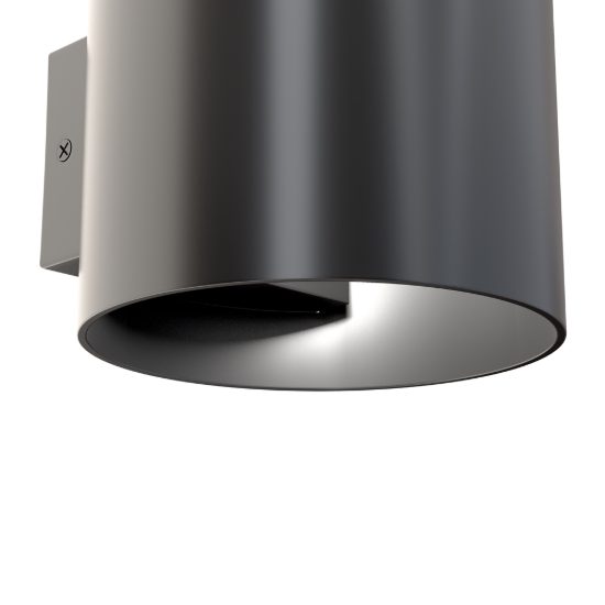 Applique moderna cilindro nero da parete maytoni rond