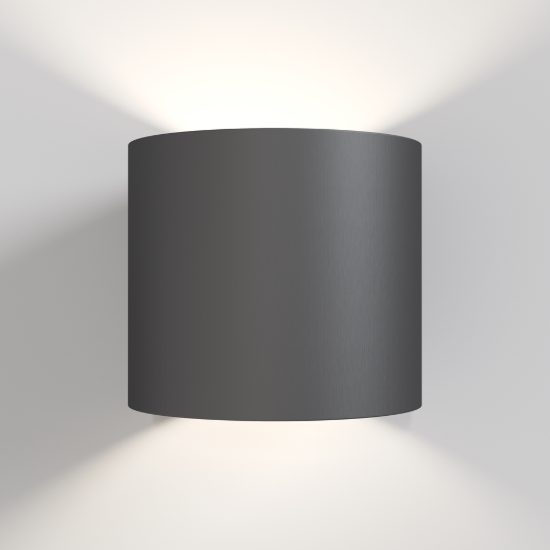 Applique moderna cilindro nero da parete maytoni rond
