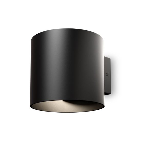 Applique moderna cilindro nero da parete maytoni rond