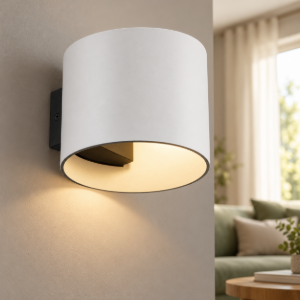 Maytoni rond applique moderna bianco e nero da parete