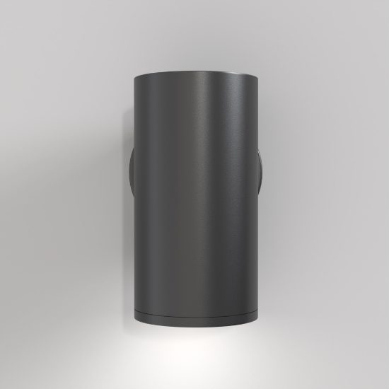 Maytoni focus s applique per interni moderna nera da parete cilindro