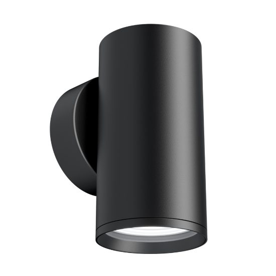 Maytoni focus s applique per interni moderna nera da parete cilindro
