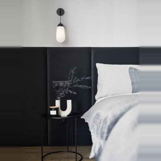 Applique pendente moderna da parete per soggiorno oliva opale e nero vetro