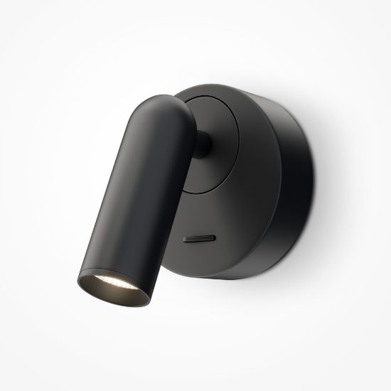 Mirax maytoni applique da comodino per camera da letto nera led 3000k