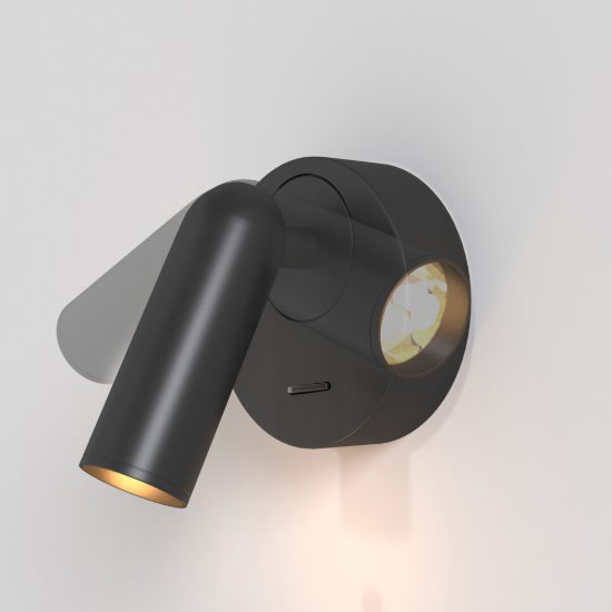 Mirax maytoni applique da comodino per camera da letto nera led 3000k