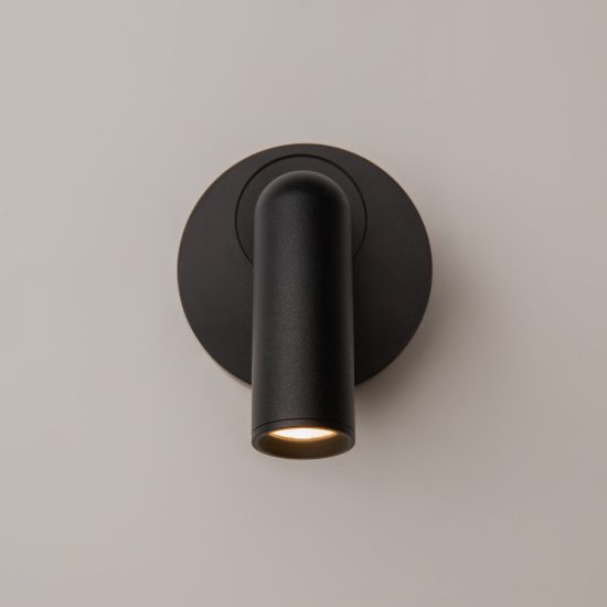 Mirax maytoni applique da comodino per camera da letto nera led 3000k