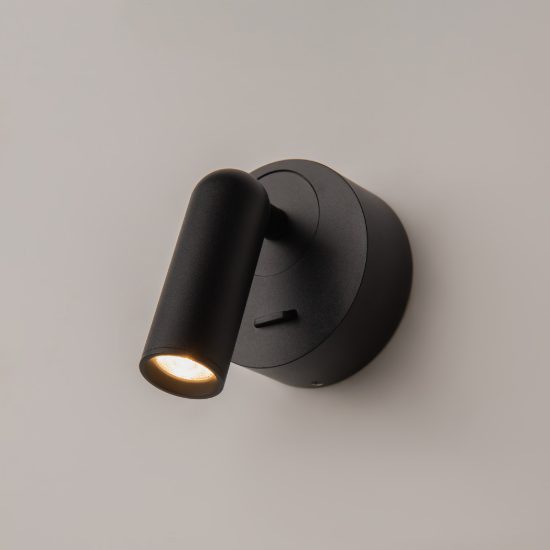Mirax maytoni applique da comodino per camera da letto nera led 3000k