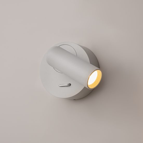 Maytoni mirax applique led 3w 3000k 7cm per camera da letto bianco orientabile