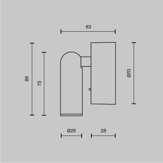 Maytoni mirax applique led 3w 3000k 7cm per camera da letto bianco orientabile