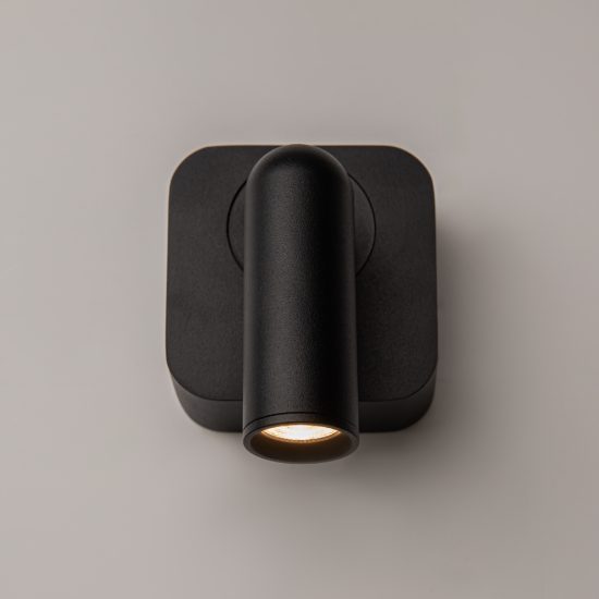 Applique per comodino nera led 3w 3000k 7cm maytoni mirax orientabile