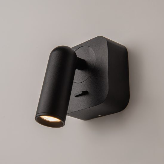 Applique per comodino nera led 3w 3000k 7cm maytoni mirax orientabile