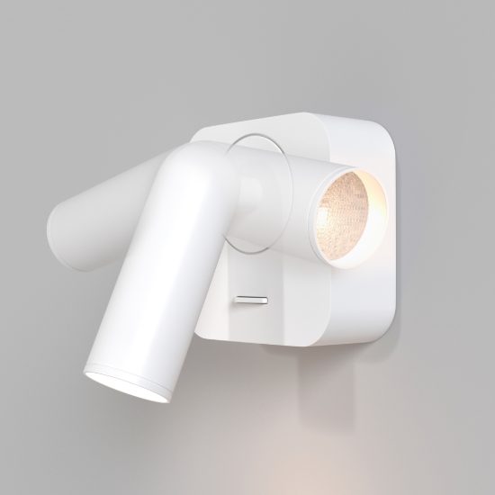 Maytoni mirax applique led 3w 3000k 7cm per camera da letto bianco
