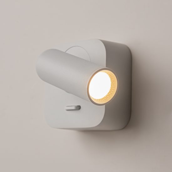 Maytoni mirax applique led 3w 3000k 7cm per camera da letto bianco