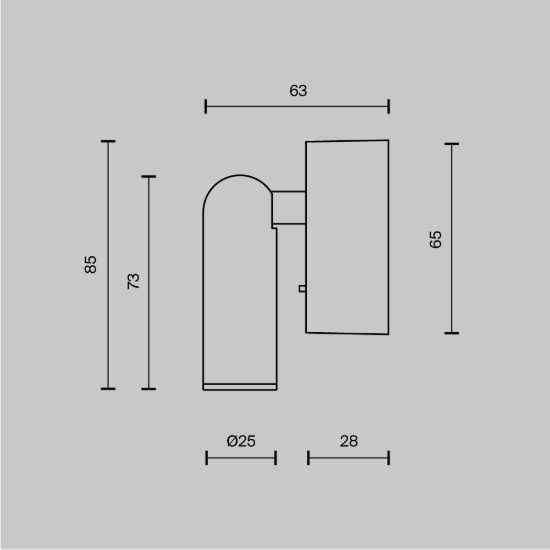 Maytoni mirax applique led 3w 3000k 7cm per camera da letto bianco
