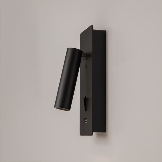 Maytoni mirax applique per comodino camera da letto nera led 3w 3000k