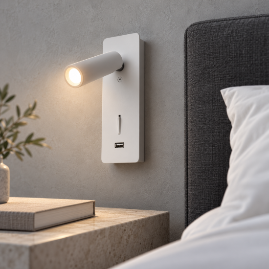 Maytoni mirax applique led 3w 3000k 7cm per camera da letto bianca