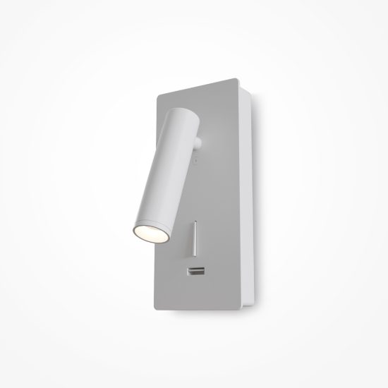Maytoni mirax applique led 3w 3000k 7cm per camera da letto bianca