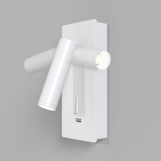 Maytoni mirax applique led 3w 3000k 7cm per camera da letto bianca