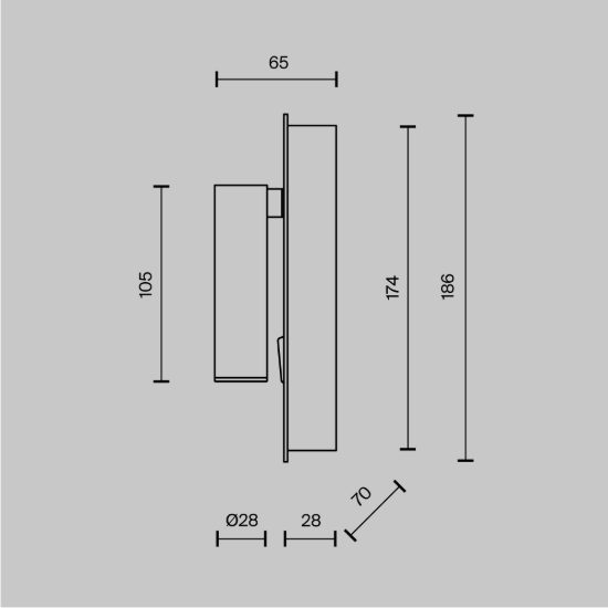Maytoni mirax applique led 3w 3000k 7cm per camera da letto bianca