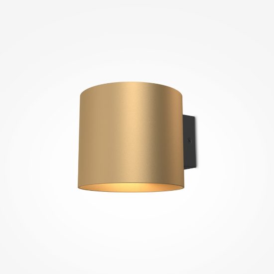Maytoni rond applique da parete per camera da letto moderna oro opaco