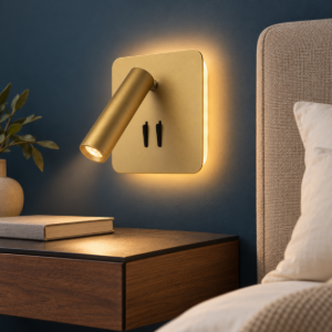 Maytoni ios 176 applique led 9w 3000k per camera da letto oro opaco