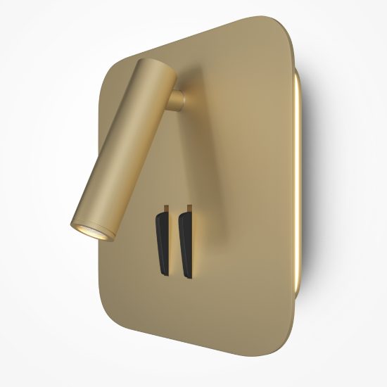 Maytoni ios 176 applique led 9w 3000k per camera da letto oro opaco