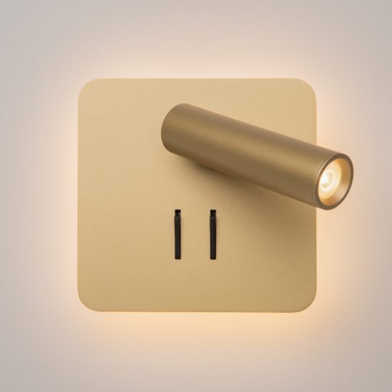 Maytoni ios 176 applique led 9w 3000k per camera da letto oro opaco