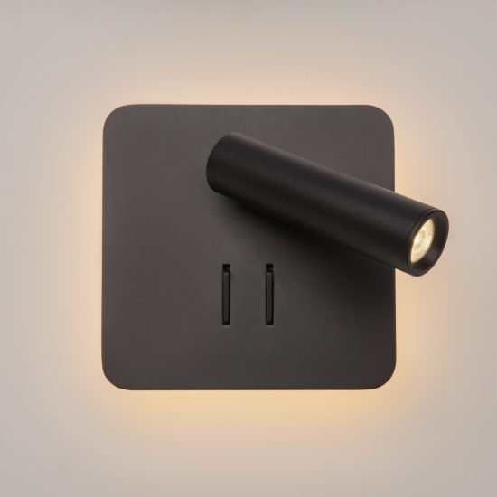 Maytoni ios 176 applique per camera da letto nero led 9w 3000k