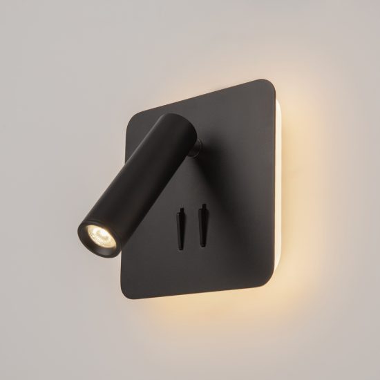 Maytoni ios 176 applique per camera da letto nero led 9w 3000k