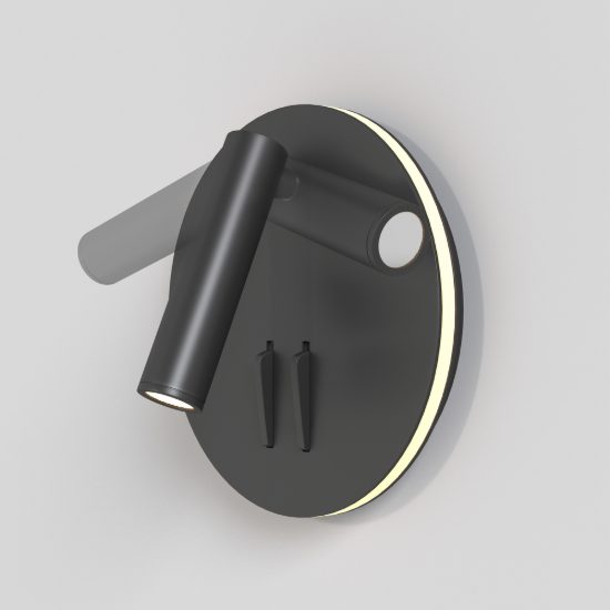 Applique per camera da letto nero led 9w 3000k maytoni ios 176