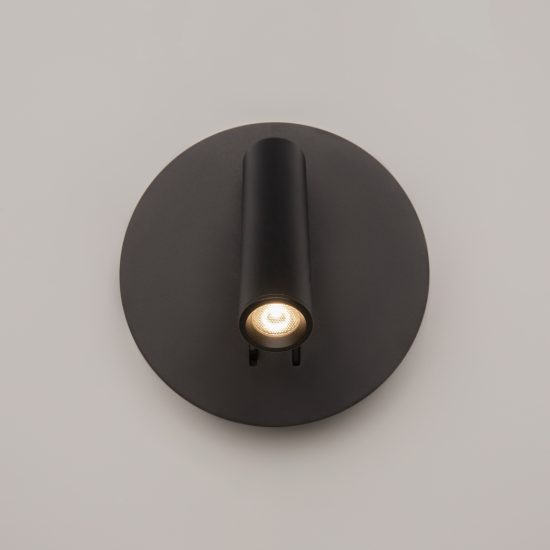 Applique per camera da letto nero led 9w 3000k maytoni ios 176