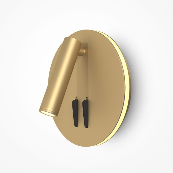 Ios 176  maytoni applique led 9w 3000k per camera comodino oro