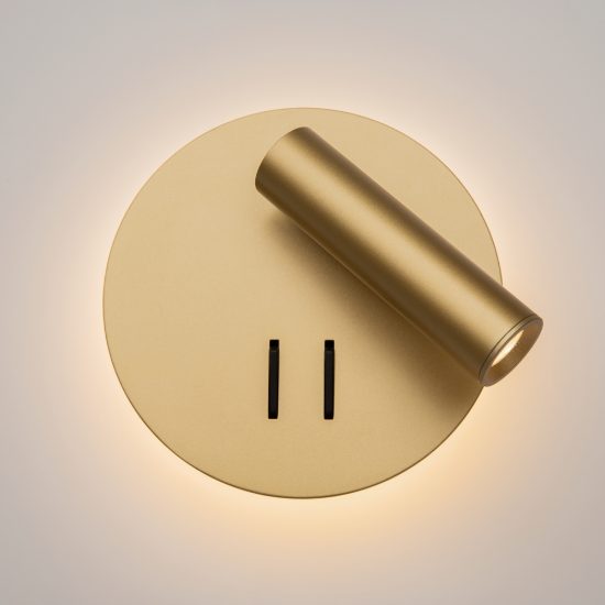 Ios 176  maytoni applique led 9w 3000k per camera comodino oro