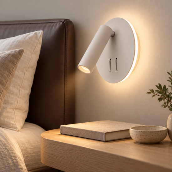 Maytoni ios 176 applique led 9w 3000k per comodino camera da letto bianco