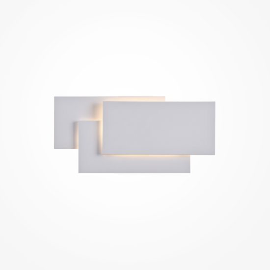 Maytoni trame applique da parete led 12w 3000k 26cm bianca