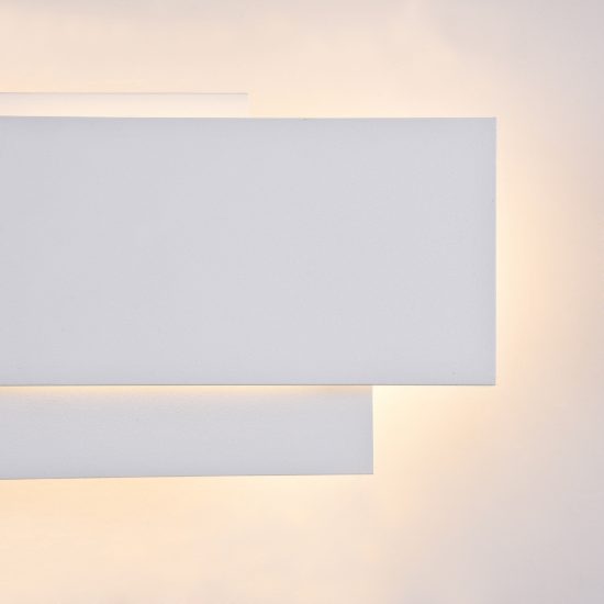Maytoni trame applique da parete led 12w 3000k 26cm bianca