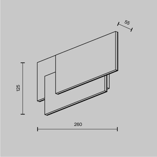 Maytoni trame applique da parete led 12w 3000k 26cm bianca