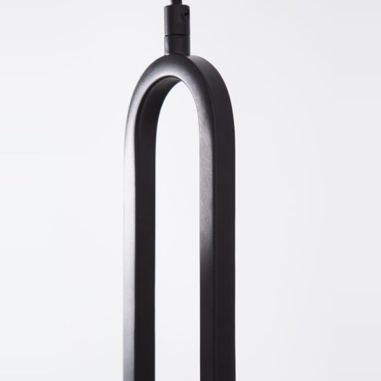 Lampada per cucina moderna a sospensione sferica opale e nero vetro