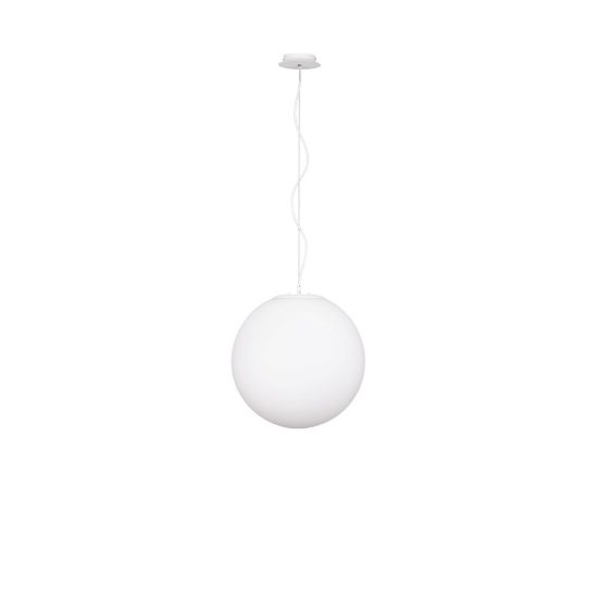 Lampadario a sospensione moderno sferico opale e bianco vetro