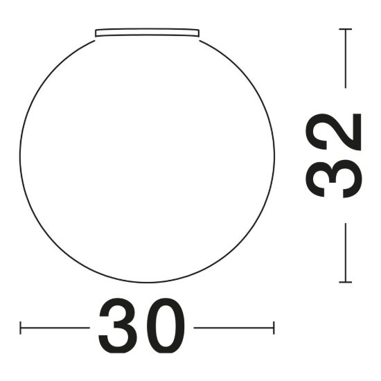 Plafoniera 30cm per camera da letto moderna sferica opale e bianco vetro