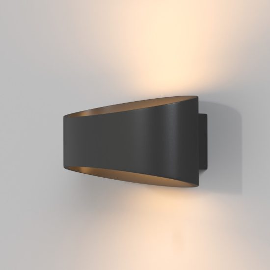 Maytoni trame applique da parete nero led 6w 3000k 18cm