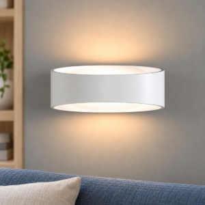 Applique design moderno led 6w 3000k 18cm bianca maytoni trame