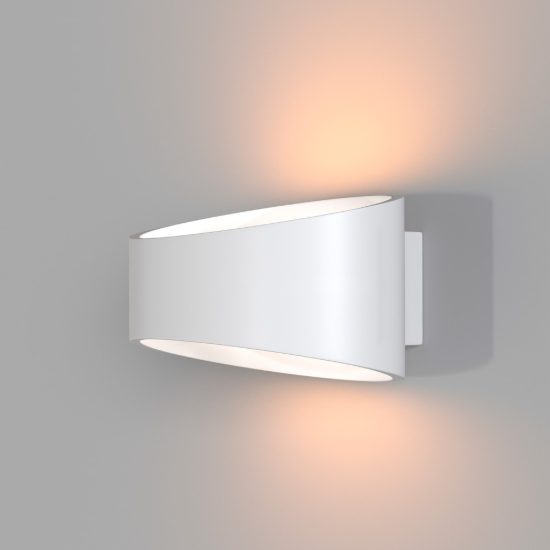 Applique design moderno led 6w 3000k 18cm bianca maytoni trame