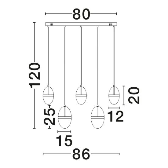 Lampadario cognac oro e opale per soggiorno led 58w 3000k 5 luci