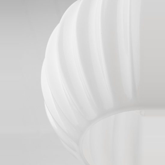 Lampadario moderno globo opale e cromo vetro a sospensione